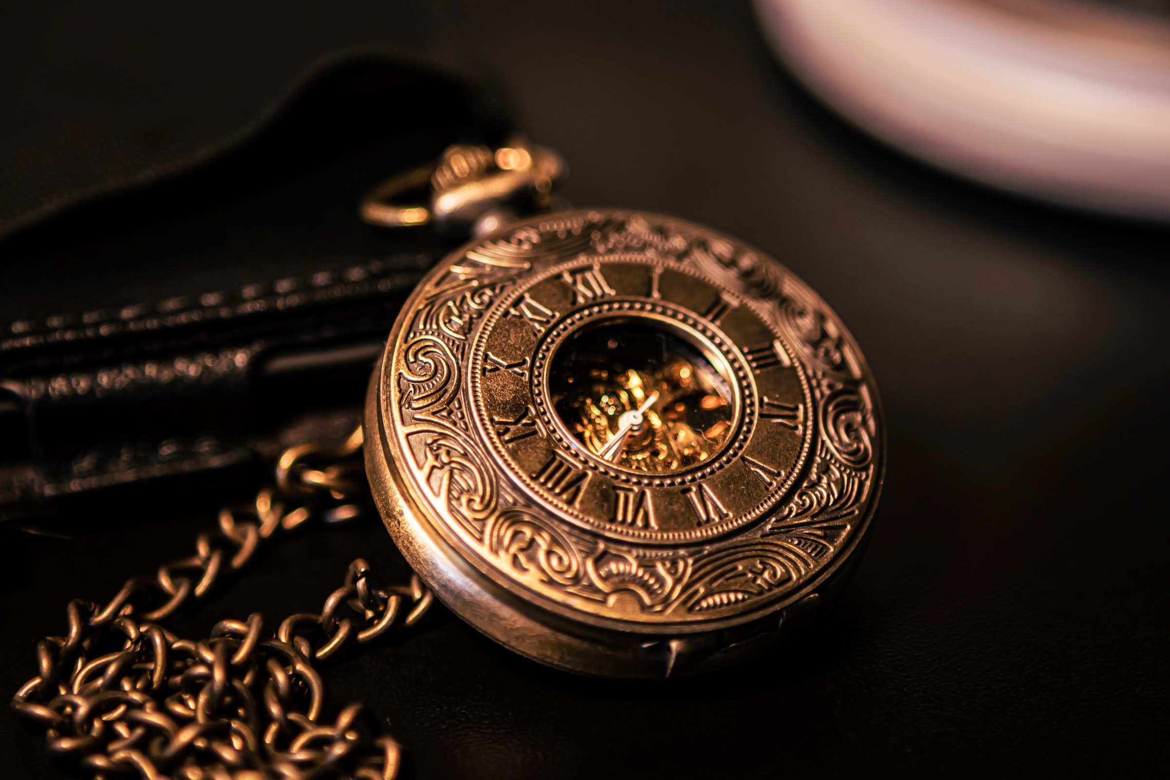 A gold pocket watch