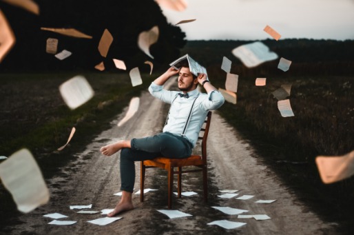 Man sitting in chair