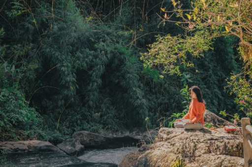 woman meditating