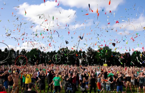 Large crowd at a festival