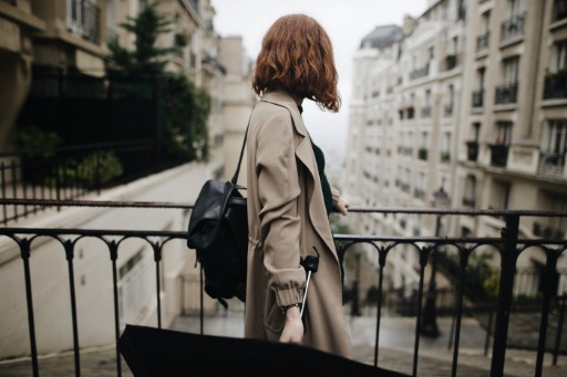 girl walking on bridge