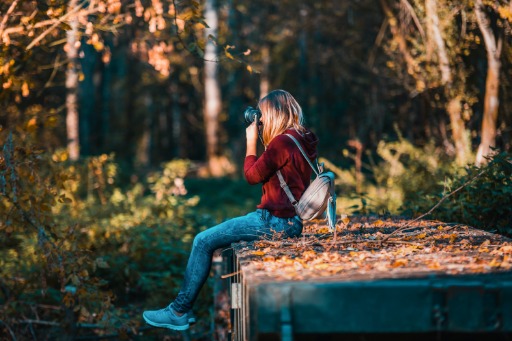 woman taking photos 