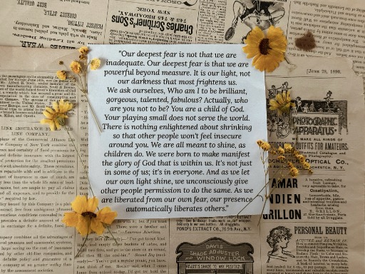 a newspaper full of sunflowers